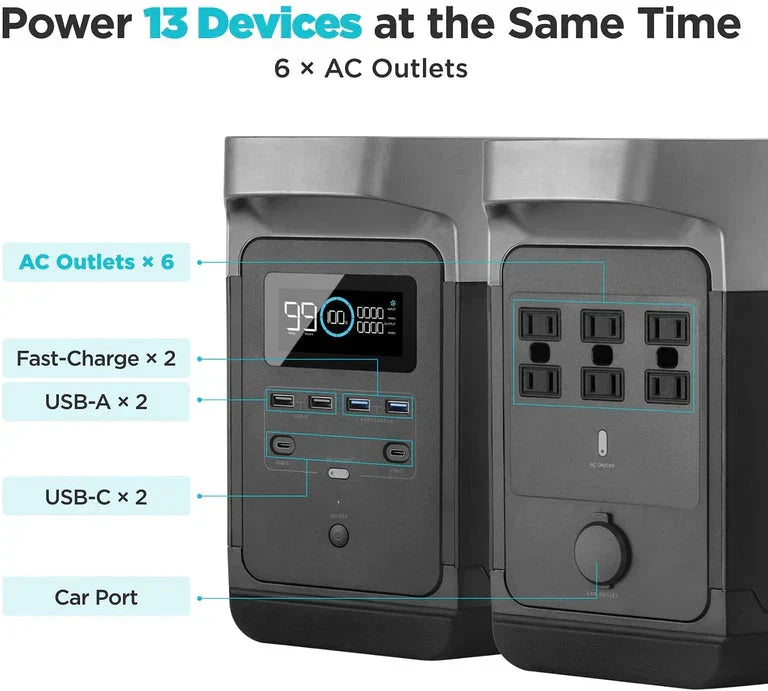 EcoFlow DELTA 1300 + 110W Solar Panel