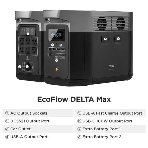 EcoFlow DELTA Max 1600 + 110W Solar Panel