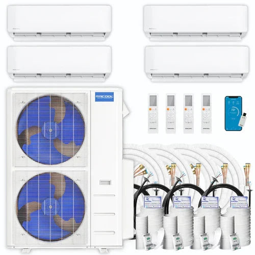 MRCOOL DIY 4th Gen Multi-Zone 4-Zone 48,000 BTU 21 SEER (12K + 12K + 12K + 18K) Ductless Mini-Split Air Conditioner and Heat Pump