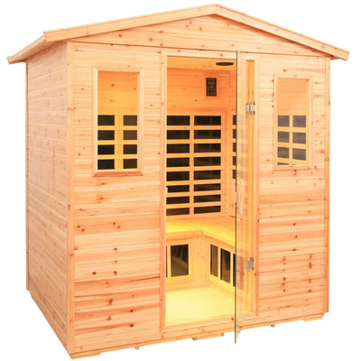 Garner-905VS 5 Person Outdoor Infrared Sauna | Extra-large Rich Space | Clearance Sale